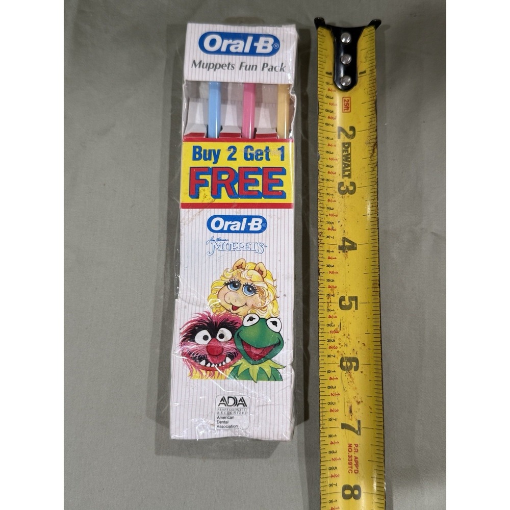 Vintage Deadstock Muppets Childrens Toothbrush Pack Of 3
